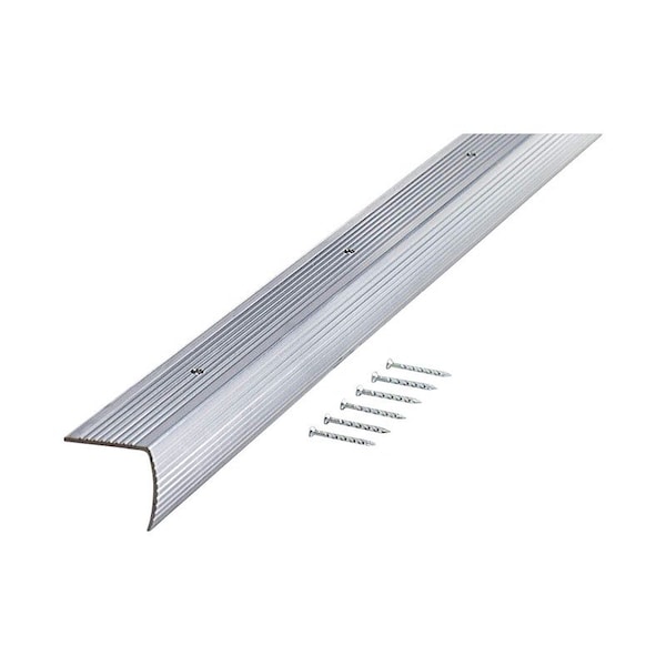 Tower Sealants M-D Building Products 1.125 in. H X 1.125 in. W X 36 in. L Prefinished Silver Aluminum Stair Edge 78022 - main